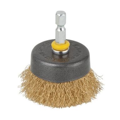 SPAZZOLA OTTONE A TAZZA D.50MM ATTACCO ESAGONALE