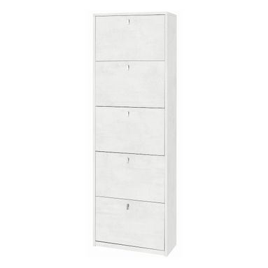SCARPIERA 5 ANTE 63X29XH190CM STRUTTURA OSSIDO BIANCO FRONTALE OSSIDO BIANCO