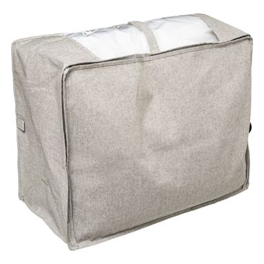 CUSTODIA PER COPERTE 60X45XH30CM BEIGE IN TESSUTO