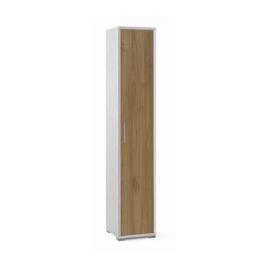 COLONNA 1 ANTA 39X41XH199CM STRUTTURA OSSIDO BIANCO FRONTALE NOCE STELVIO