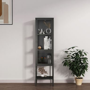 VETRINA ARDESIA 1 ANTA 42X35XH160CM IN METALLO.