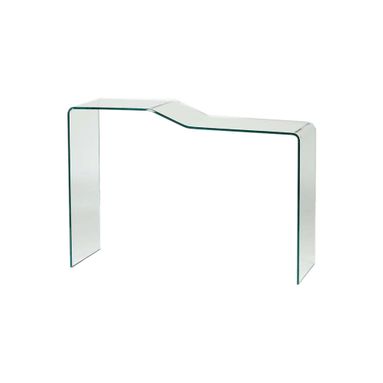 CONSOLLE DELUXE 120X60XH75CM IN VETRO CURVO