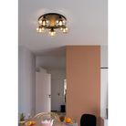 plafoniera-5xe14-divina-d-dot-50cm-nera-slash-vetri-ambra