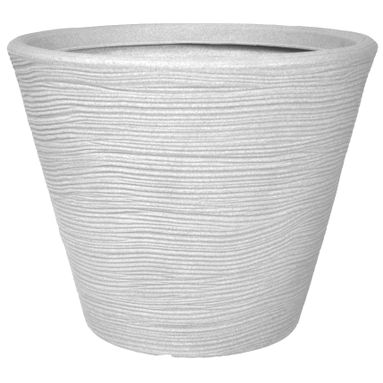 CAMPANA RIGATA SHABBY D.55XH45CM BIANCO PERLA