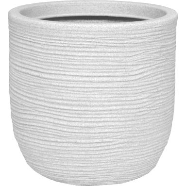 CONCHINO RIGATO SHABBY D.45XH44CM BIANCO PERLA