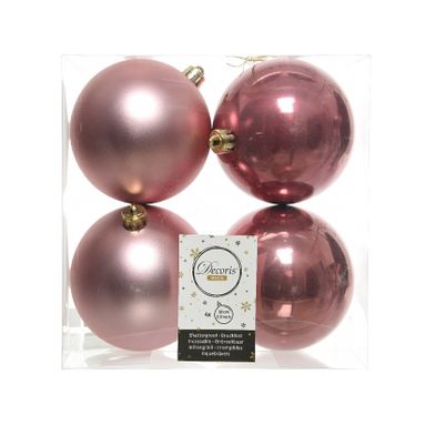 SFERE NATALIZIE FUXIA 10CM IN BOX 4PZ.