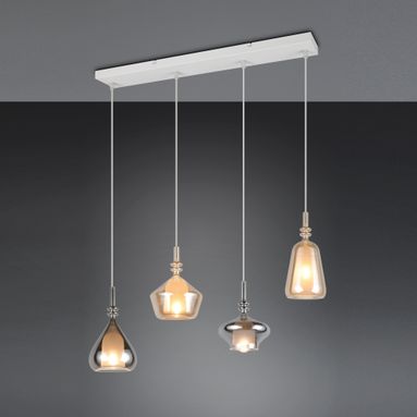 LAMPADARIO 4XE14 ALDEA 65CM BIANCO/AMBRA