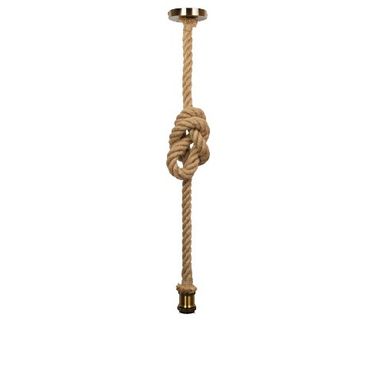 PENDEL E27 109CM COLOR OTTONE CON CORDA IN CANAPA