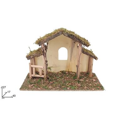 CAPANNA VUOTA 40X17XH27CM IN LEGNO E SUGHERO