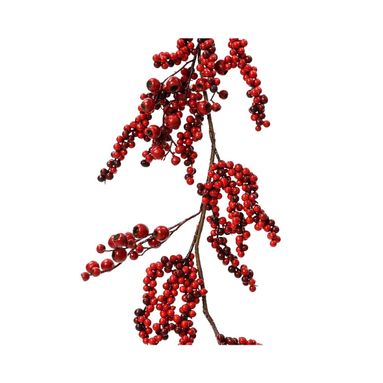 GHIRLANDA DI BACCHE 130CM ROSSA