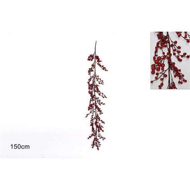GHIRLANDA BACCHE ROSSE 150CM