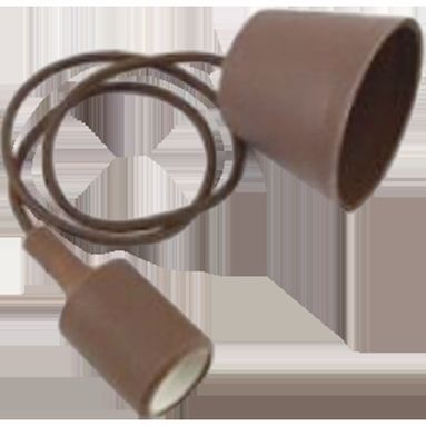 PENDEL E27 98CM MARRONE IN PLASTICA E SILICONE