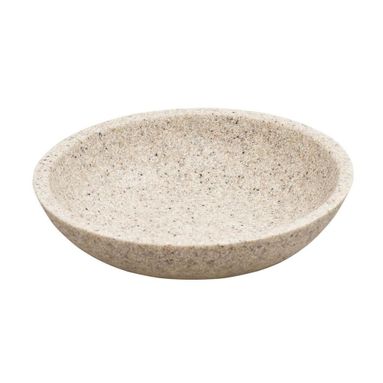 PORTASAPONE AFRA D.13XH3CM SABBIA IN RESINA