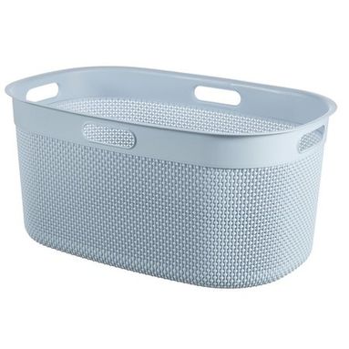 CESTA PORTABIANCHERIA FILO 59X39XH27CM BLU PIETRA
