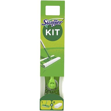 KIT SWIFFER SCOPA + 8 PANNI CATTURA POLVERE