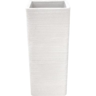PORTAVASO PILONE SHABBY 32X32XH75CM BIANCO PERLA