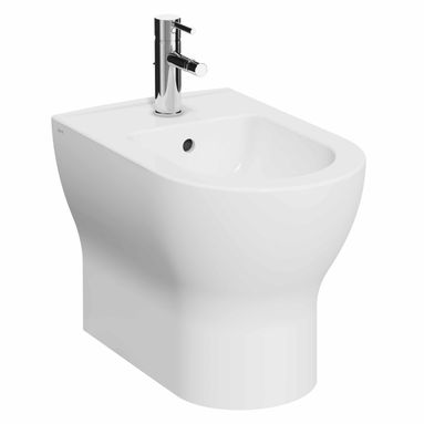 BIDET ROUND IN CERAMICA BIANCA A TERRA