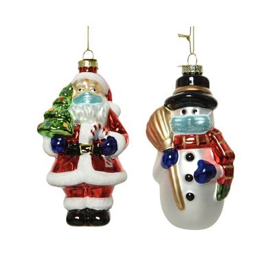 SFERA NATALIZIA BABBO NATALE/PUPAZZO DI NEVE