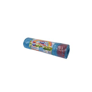 SACCHI RIFIUTI 40L 55X65CM 15PZ AZZURRI MANIGLIE