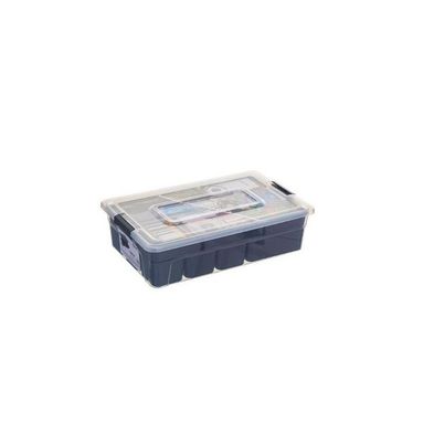 ORGANIZER CON COPERCHIO 5,6L 36X23XH10CM GRIGIO