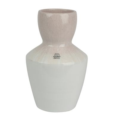 VASO WHITE D.19XH30CM COLLO ROSA IN TERRACOTTA