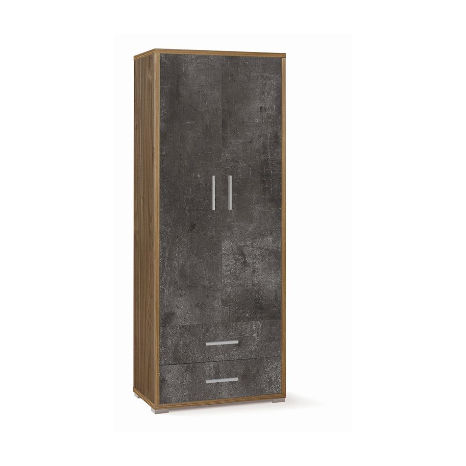 mobile-2-ante-2-cassetti-71x41xh182cm-struttura-noce-stelvio-frontale-ossido-nero