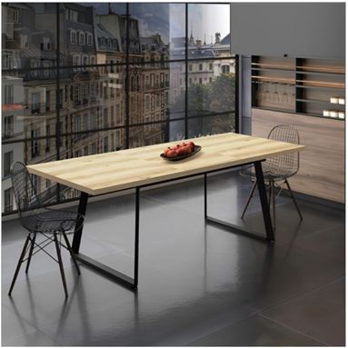 TAVOLO LAVINIA 170-230X90XH75CM ROV.GRIGIO / NERO.
