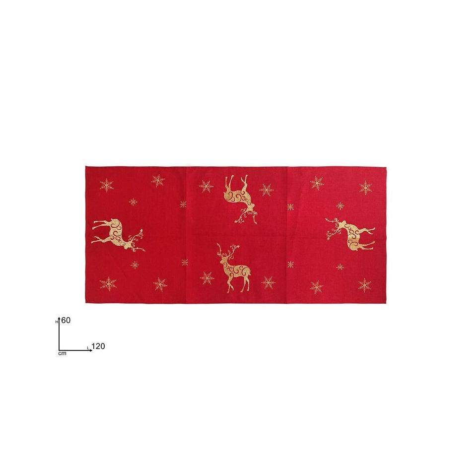 centrotavola-rosso-60x120cm-con-decoro-renna-oro
