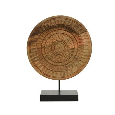 PIATTO DECORATIVO CIN LEGNO CON INTARSI SU STAND