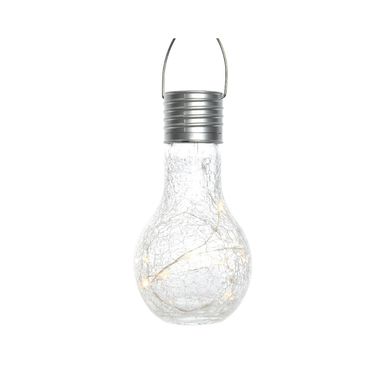 BULBO SOLARE 8 LED A LUCE CALDA D.9XH17CM IN PLAST