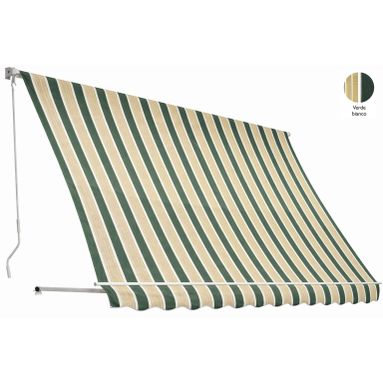 TENDA DA SOLE A CADUTA 2X2,5M VERDE/BIANCO