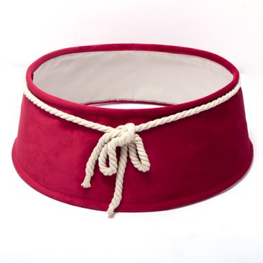 COPRIBASE ALTO ALBERO VELLUTO ROSSO 65X53X23CM