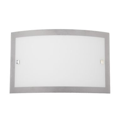 APPLIQUE QUADRA E27 45X25CM BIANCA / TRASPARENTE I