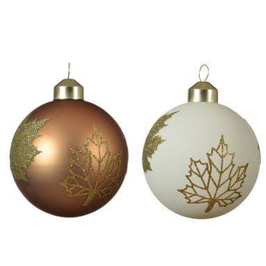 SFERA NATALIZIA IN VETRO OPACO GLITTER