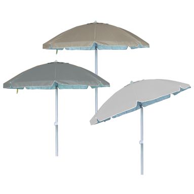 OMBRELLONE SPIAGGIA D.200CM VERDE/TORTORA/BIANCO