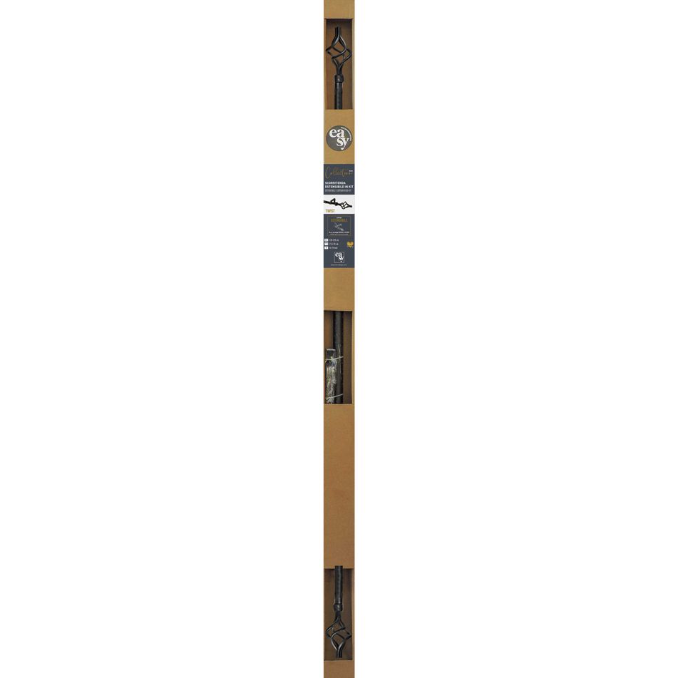 bastone-kit-twist-d-dot-19mm-120-210cm-nero-argento