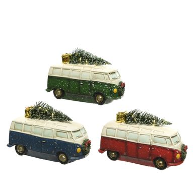 AUTOBUS A LED CON ALBERO 7.5X18X12CM