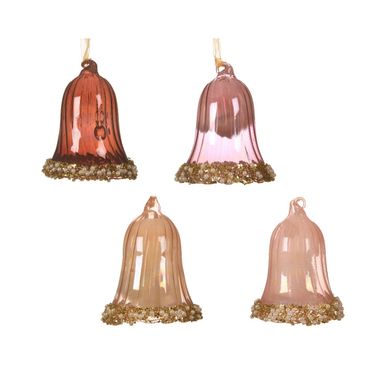 CAMPANELLA DECORATIVA ROSA / CHAMPAGNE / ROSSA IN.