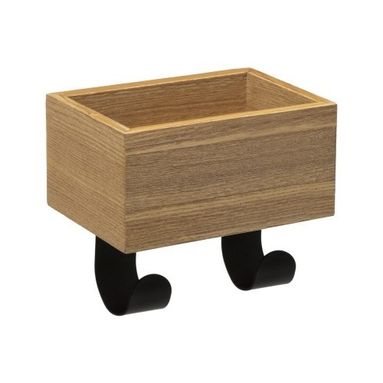 PORTAOGGETTI IN BAMBOO 20X10XH15CM CON 2 GANCI NER