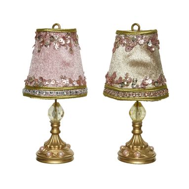 LAMPADA D.8XH14CM GLITTER ROSA/CHAMPAGNE