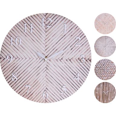 OROLOGIO DA PARETE IN BAMBOO D.33CM IN 4 ASSORTIME