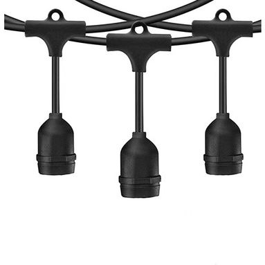 KIT LUMINARIA CON 10 PORTALAMPADE E27 10M NERA