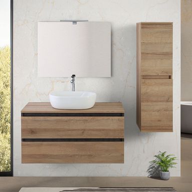 BAGNO REVITAL CIOTOLA SOSPESA 101CM ROVERE/OSSIDO