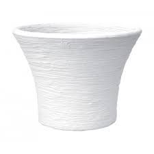 VASO CAMPANA RUGOSA RAGUSA D.50XH38CM BIANCO PERLA