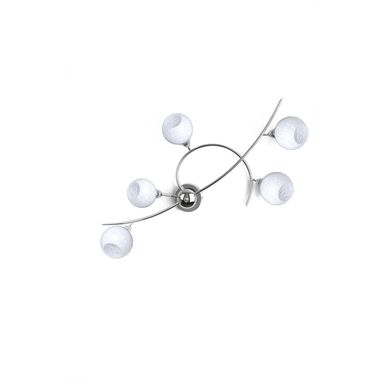 PLAFONIERA BOLLE 5 LUCI E14 60X102XH15CM CROMO CON