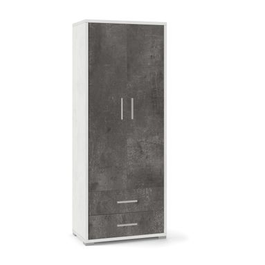 MOBILE 2 ANTE 2 CASSETTI 71X41XH182CM STRUTTURA OSSIDO BIANCO FRONTALE OSSIDO NERO