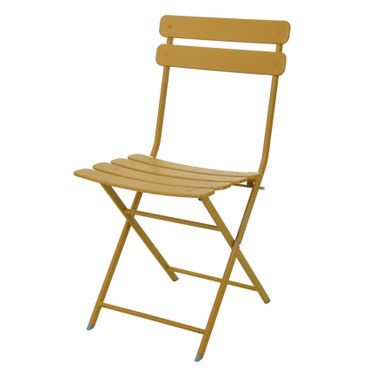 SEDIA BISTROT 48X42H80CM SENAPE IN METALLO