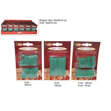 GANCI VERDI IN METALLO PER PALLINE.