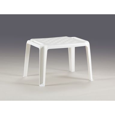 TAVOLINETTO ABANO 66X51XH43CM IN RESINA BIANCA
