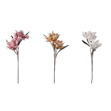 RAMOSCELLO 102CM CON 2 FIORI IN 3 COLORI